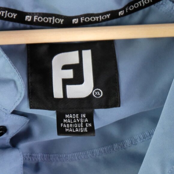 FootJoy Windbreaker Mens Extra Large Light Blue Lightweight Blue Pockets Golf - Picture 8 of 10